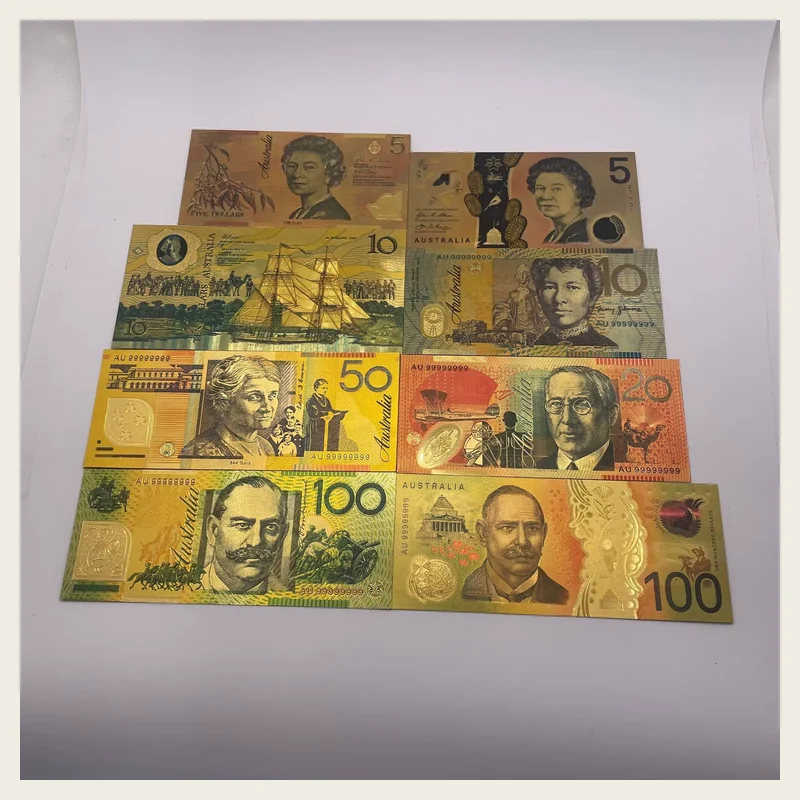 Gold Foil Novelty Notes Set — Australian prop money product